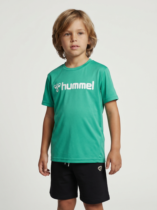 hmlLOGO JERSEY S/S KIDS, ATLANTIS, model