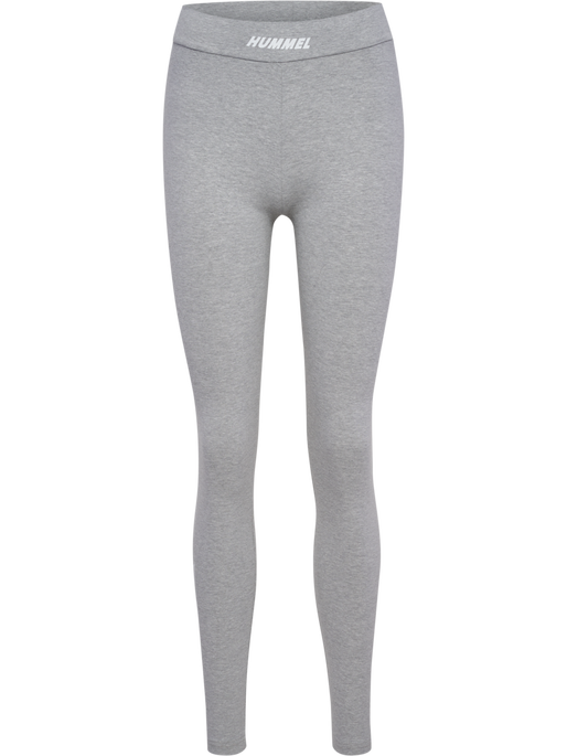 hmlELEMENTAL COTTON HW TIGHTS, GREY MELANGE, packshot