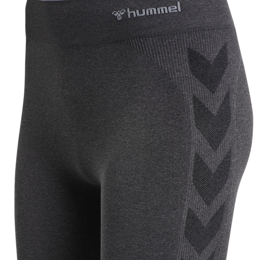 hmlCI SEAMLESS 3/4 TIGHTS, BLACK MELANGE, packshot