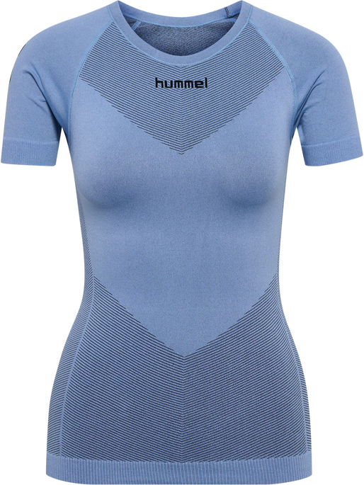 HUMMEL FIRST SEAMLESS JERSEY S/S W, BEL AIR BLUE, packshot