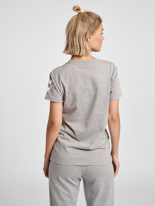 HMLGO COTTON T-SHIRT WOMAN S/S, GREY MELANGE, model