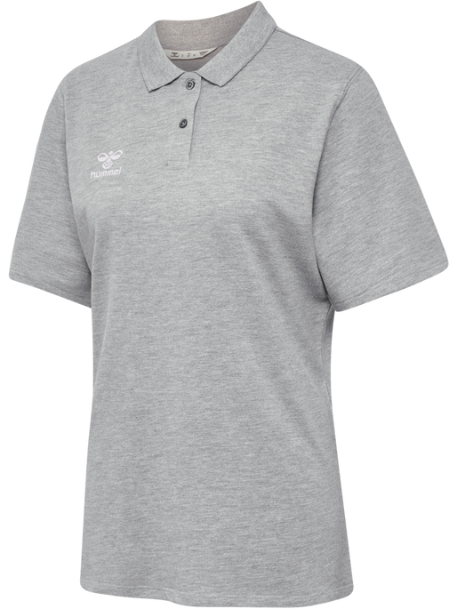 hmlGO 2.0 POLO WOMAN, GREY MELANGE, packshot