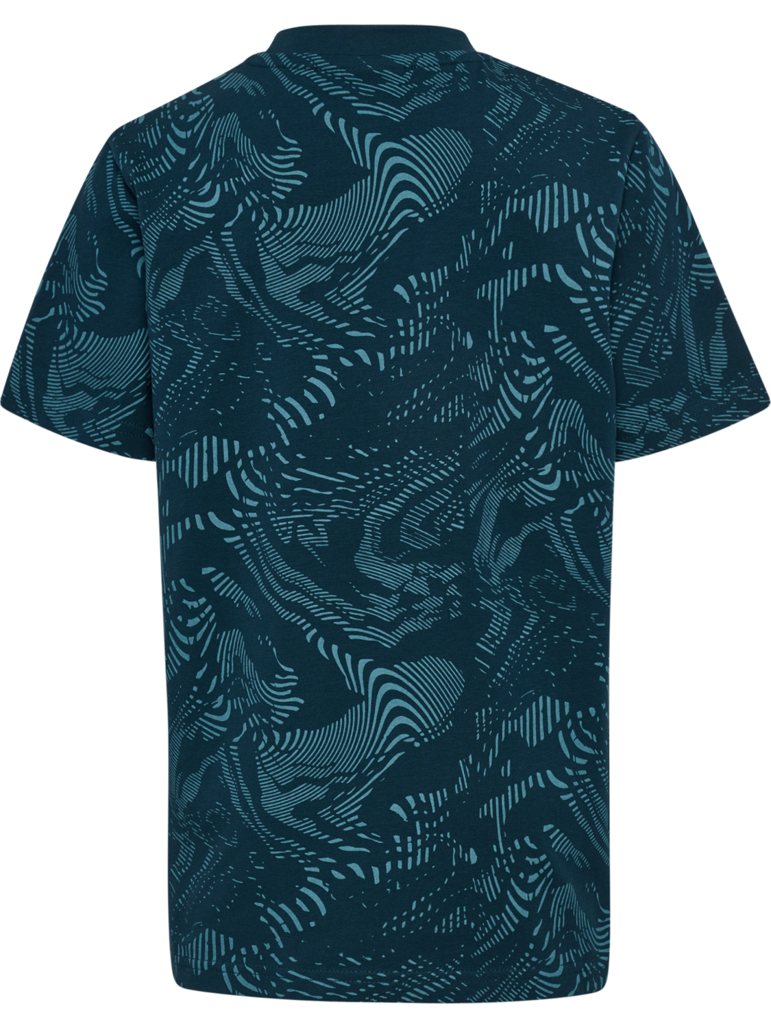 hmlJR AOP LOGO T-SHIRT, REFLECTING POND, packshot