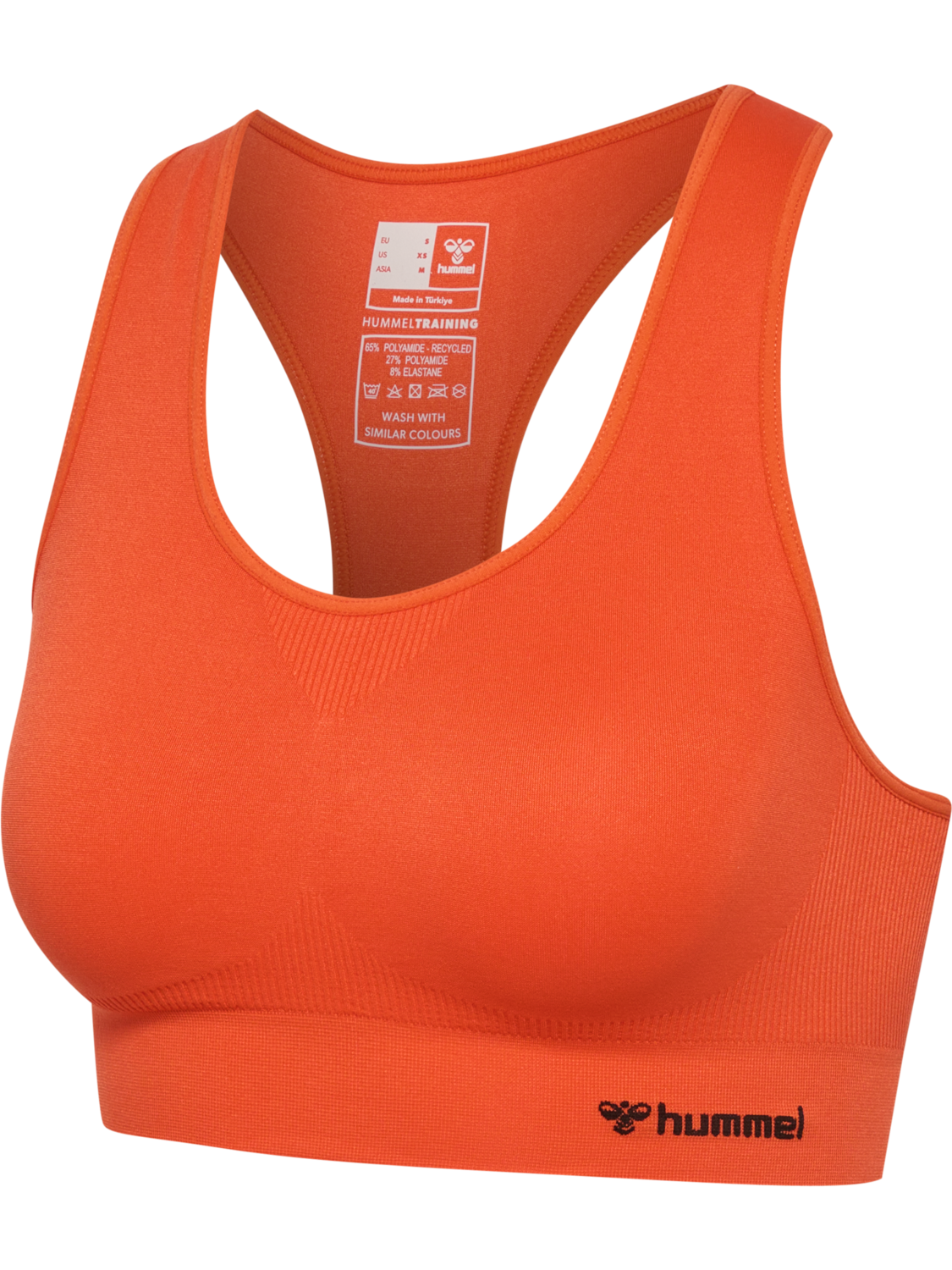 hmlTIF SEAMLESS SPORTS TOP, TANGERINE TANGO, packshot