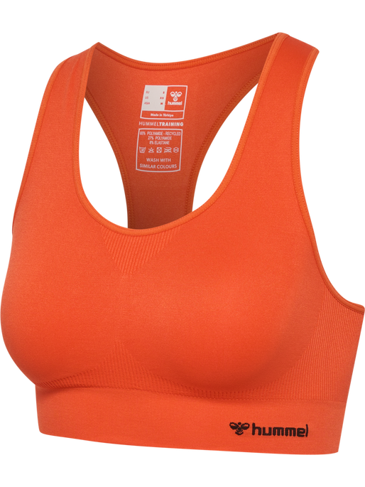 hmlTIF SEAMLESS SPORTS TOP, TANGERINE TANGO, packshot