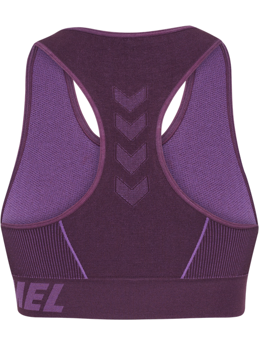 hmlTE CHRISTEL SEAMLESS SPORTS TOP, PLUM PERFECT/BELLFLOWER MELAN hmlTE CHRISTEL SEAMLESS SPORTS TOP, PLUM PERFECT/BELLFLOWER MELAN, packshot