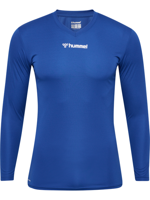 hmlBL ESSENTIAL TEE L/S, TRUE BLUE, packshot