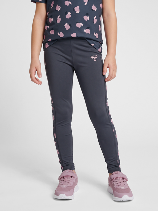 hmlJR AOP GYM TIGHTS, OMBRE BLUE, model