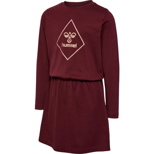 hmlLUNA DRESS L/S, !WINDSOR WINE, packshot