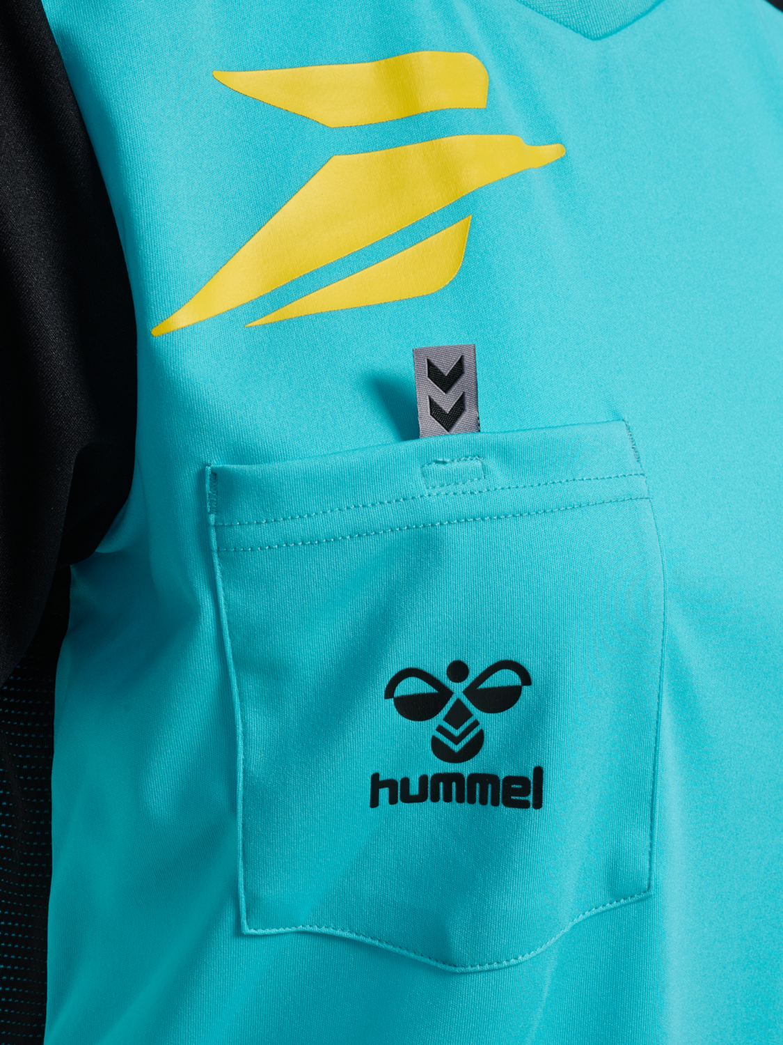 FFHB NEW REFEREE JERSEY S/S WO, SCUBA BLUE WO SPONSOR, packshot