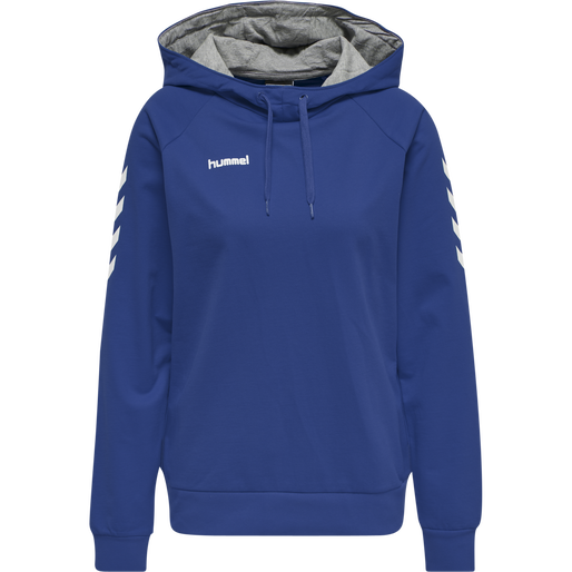 HMLGO COTTON HOODIE WOMAN, TRUE BLUE, packshot