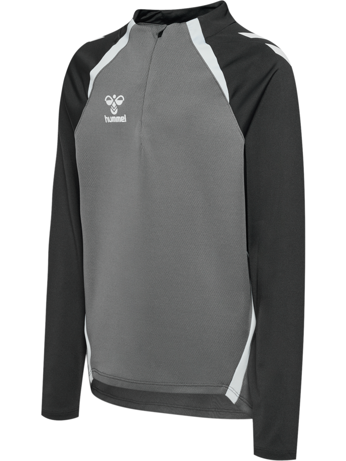 hmlLEAD 2.0 HALF ZIP KIDS, STEEL GRAY/ASPHALT, packshot