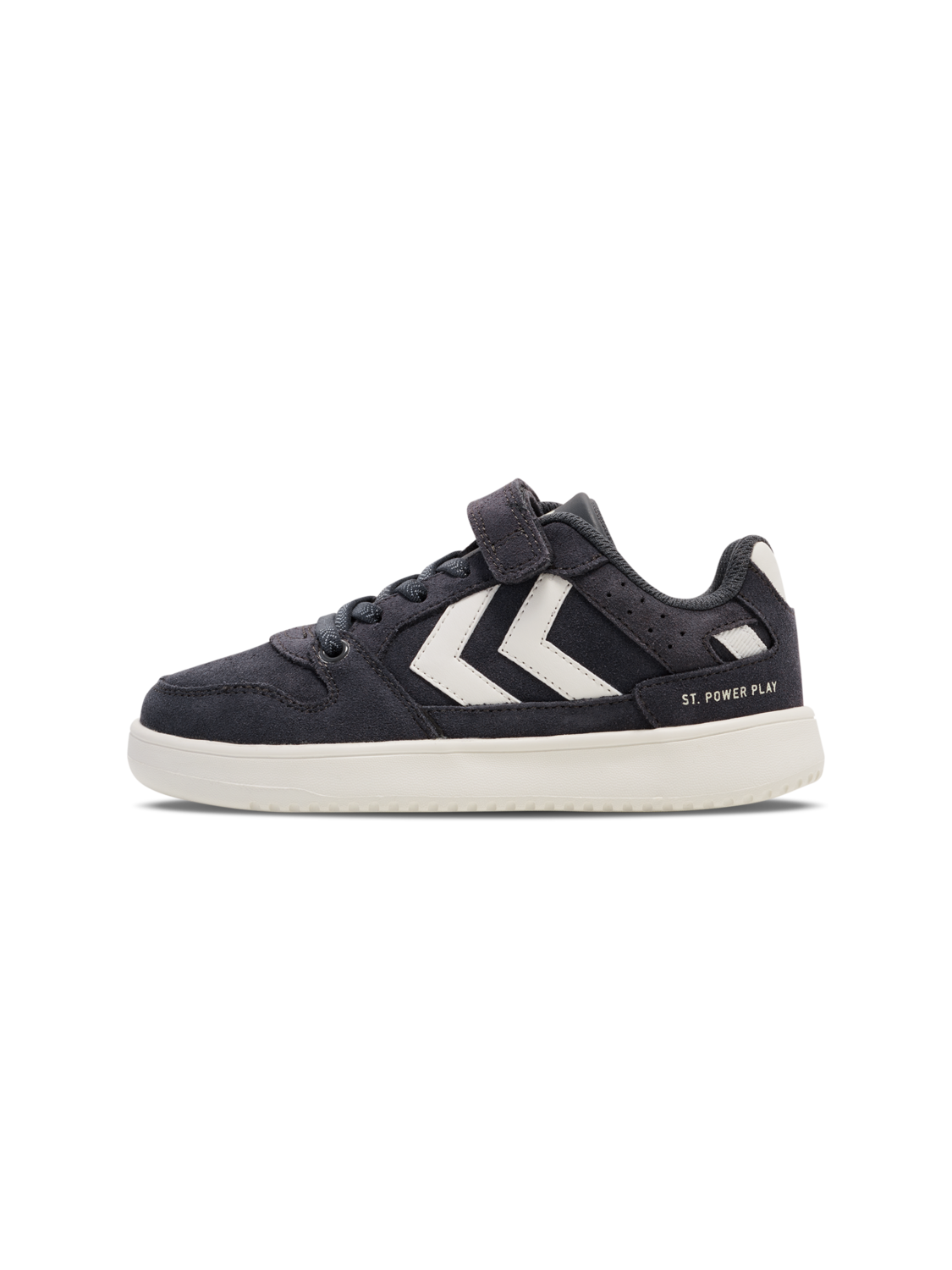 ST. POWER PLAY SUEDE JR, WHITE/OBSIDIAN/BLACK, packshot