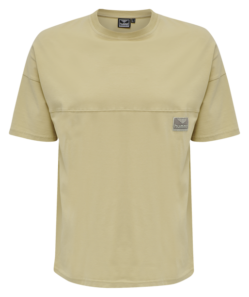 hmlBEACH BREAK T-SHIRT, PALE KHAKI, packshot