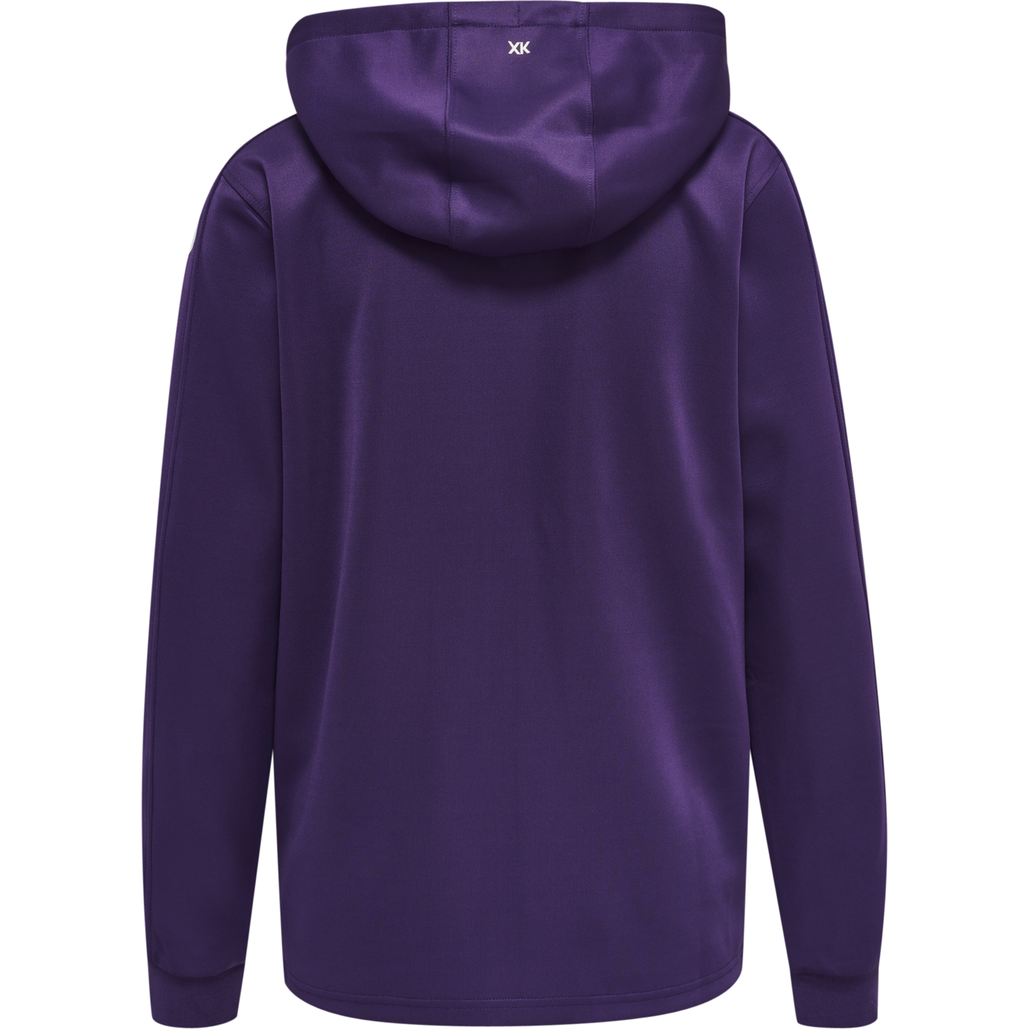 hmlCORE XK POLY ZIP HOOD SWEAT WOMA, ACAI/WHITE, packshot