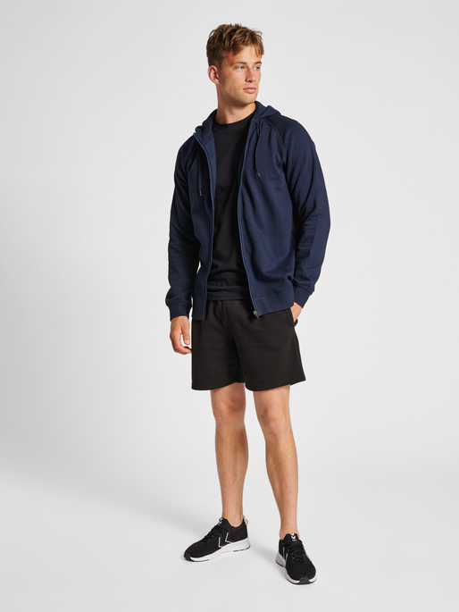 hmlRED CLASSIC ZIP HOODIE, MARINE, model