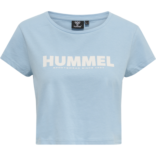 hmlLEGACY WOMAN CROPPED T-SHIRT, PLACID BLUE, packshot