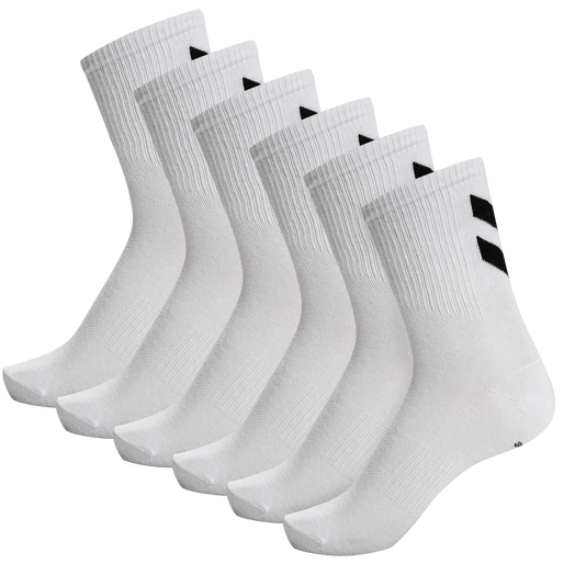 hmlCHEVRON 6-PACK SOCKS, WHITE/WHITE hmlCHEVRON 6-PACK SOCKS, WHITE/WHITE, packshot