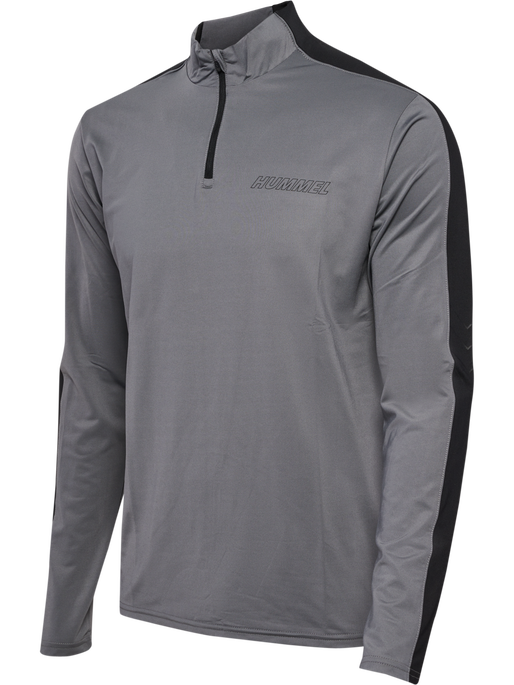 hmlTE STRENGTH PL HALF ZIP, QUIET SHADE, packshot