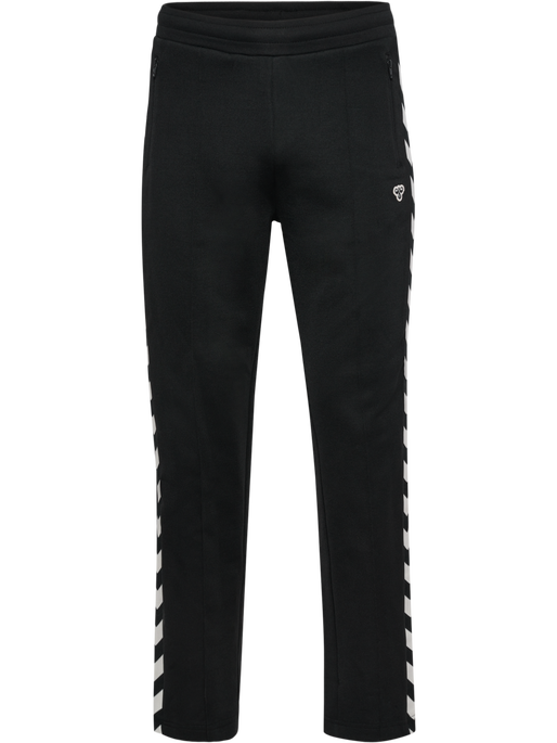hmlARCHIVE REGULAR POLY PANTS, BLACK, packshot