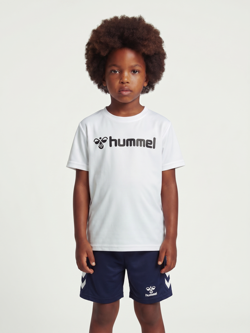 hmlLOGO JERSEY S/S KIDS, WHITE, model