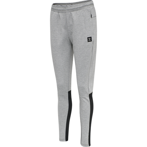 hmlESSI TAPERED PANTS, GREY MELANGE, packshot