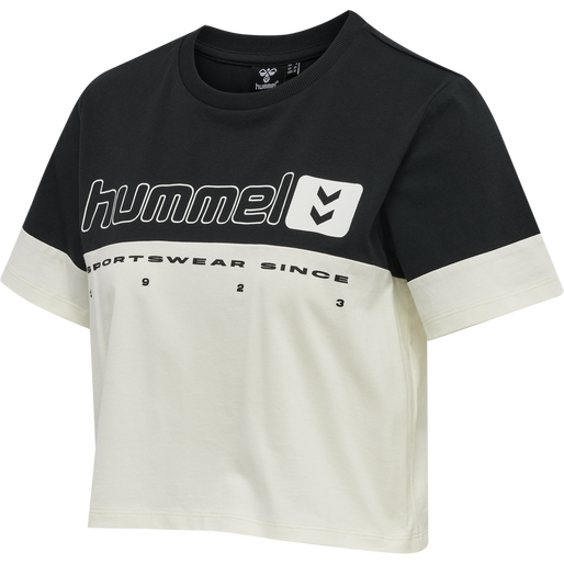 hmlLGC SIW CROPPED T-SHIRT, BLACK hmlLGC SIW CROPPED T-SHIRT, BLACK, packshot