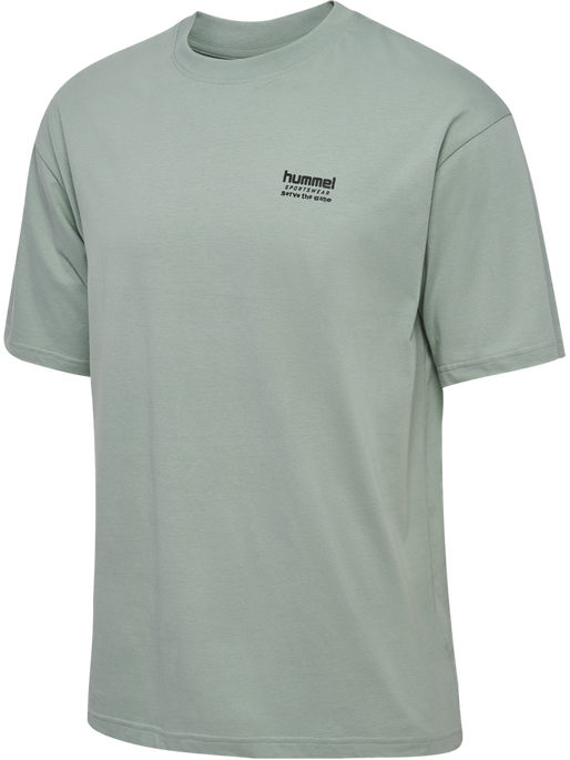 hmlLOOSE T-SHIRT S/S HSW FOOTBALL, ICEBERG GREEN, packshot