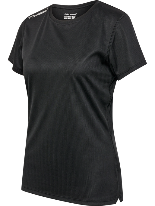 hmlRUN JERSEY S/S WOMAN, BLACK hmlRUN JERSEY S/S WOMAN, BLACK, packshot