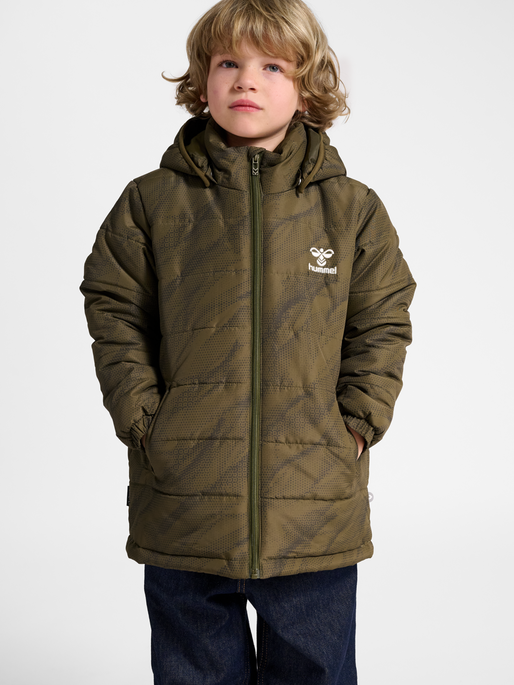 hmlECHO JACKET, DARK OLIVE, model