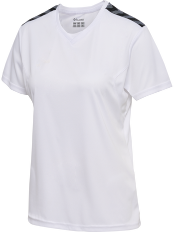 hmlAUTHENTIC PL JERSEY S/S WOMAN, WHITE, packshot