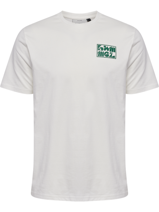 hmlREGULAR GRAPHIC TEE S/S, WHITE/EDEN, packshot