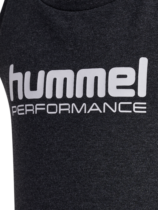 hmlJR TOP, BLACK MELANGE hmlJR TOP, BLACK MELANGE, packshot