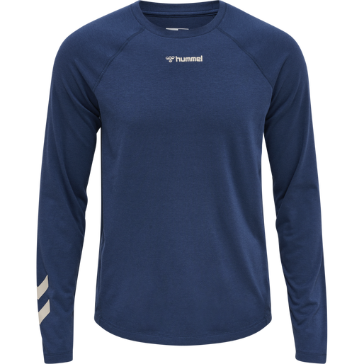 hmlMT LAZE T-SHIRT L/S, INSIGNIA BLUE, packshot