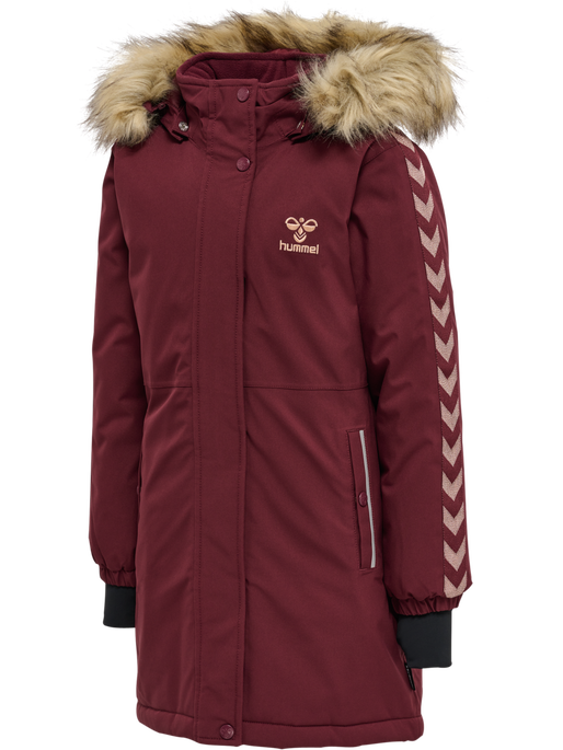 hmlLEAF TEX COAT, WINDSOR WINE, packshot