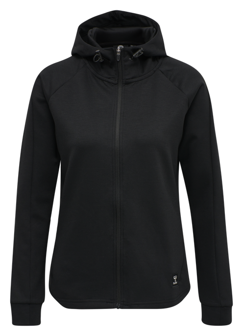 hmlESSI ZIP HOODIE, BLACK hmlESSI ZIP HOODIE, BLACK, packshot