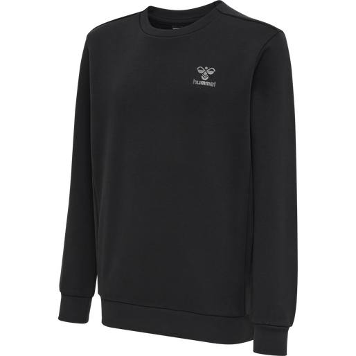 hmlOFFGRID SWEATSHIRT KIDS, JET BLACK/FORGED IRON, packshot