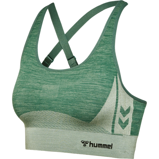 hmlCLEA SEAMLESS  SPORTS TOP, LAUREL WREATH/LILY PAD MELANGE hmlCLEA SEAMLESS  SPORTS TOP, LAUREL WREATH/LILY PAD MELANGE, packshot