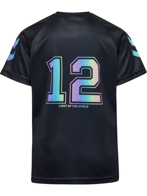 hmlSHIMMER T-SHIRT S/S, BLACK, packshot