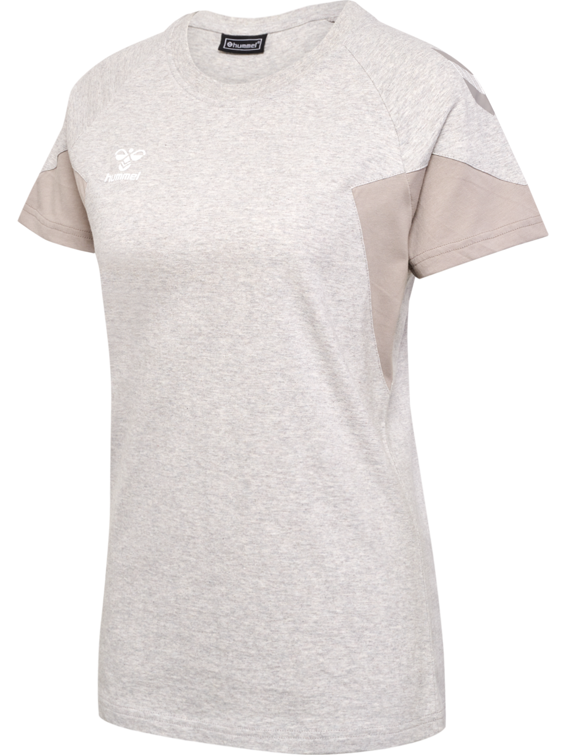 hmlTRAVEL T-SHIRT S/S WOMAN, LIGHT GREY MELANGE, packshot