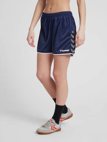 hmlAUTHENTIC POLY SHORTS WOMAN, MARINE, model