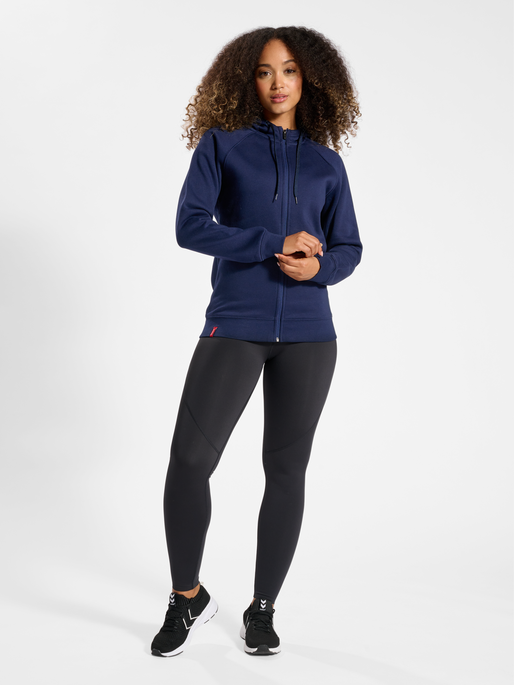 hmlRED HEAVY ZIP HOODIE WOMAN, MARINE, model