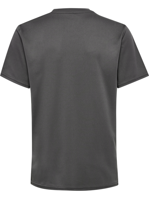 hmlESSENTIAL JERSEY S/S KIDS, STEEL GRAY, packshot