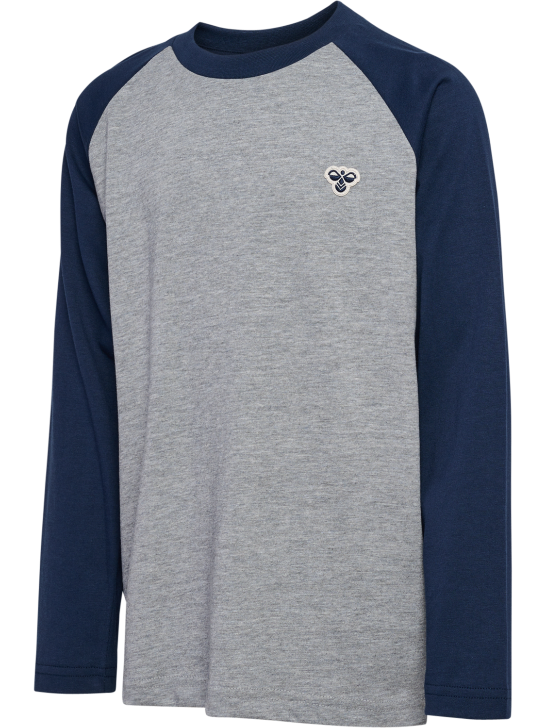 hmlJR RAGLAN LOOSE T-SHIRT L/S BEE, DRESS BLUES, packshot