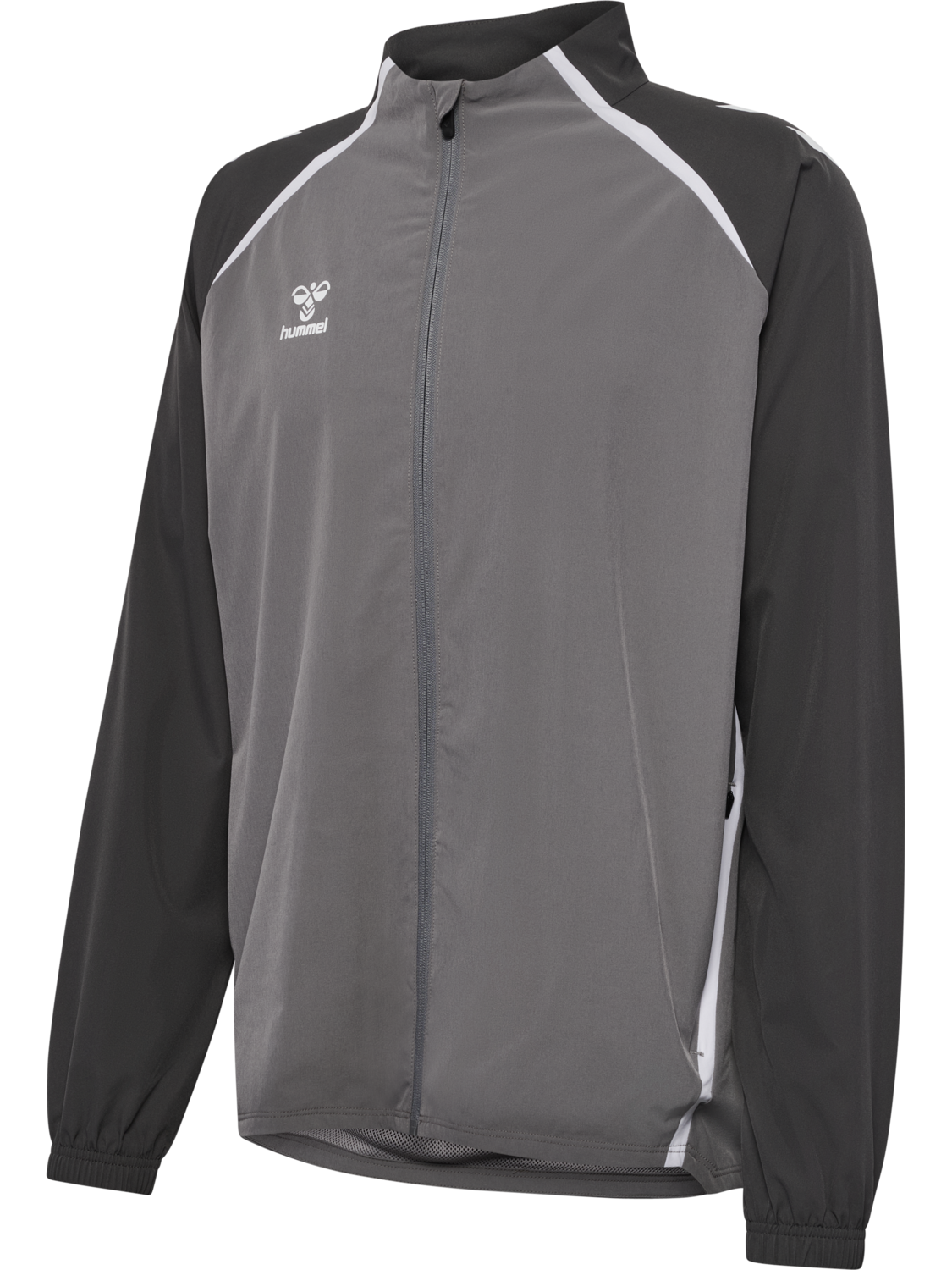 hmlLEAD 2.0 WOVEN JACKET, STEEL GRAY/ASPHALT, packshot