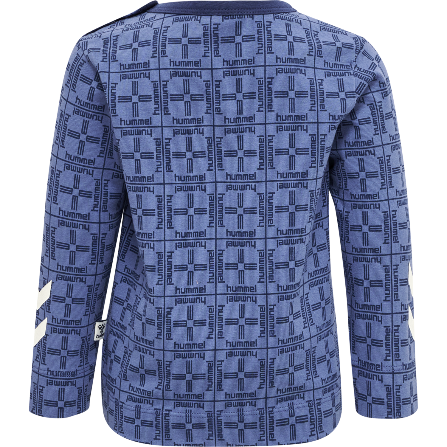 hmlCHECK T-SHIRT L/S, BLUE HORIZON, packshot