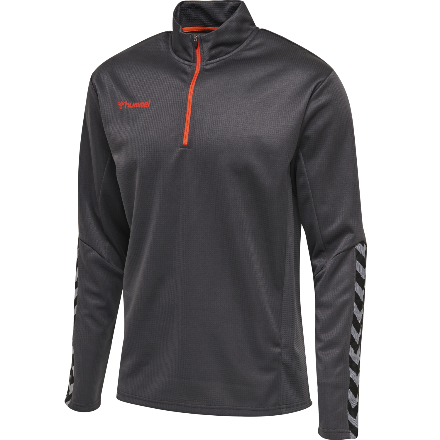 hmlAUTHENTIC KIDS HALF ZIP SWEATSHI, ASPHALT, packshot