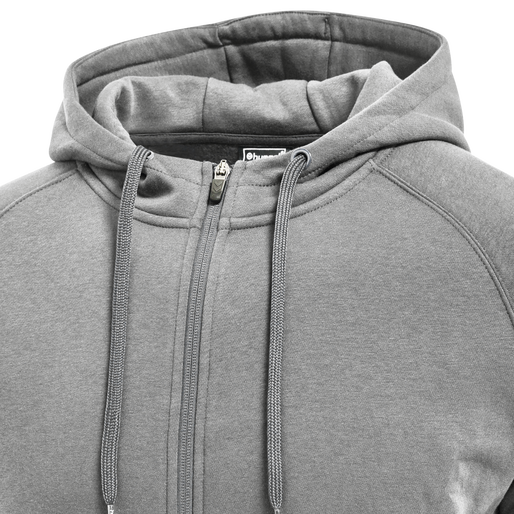 hmlRED CLASSIC ZIP HOODIE, GREY MELANGE, packshot