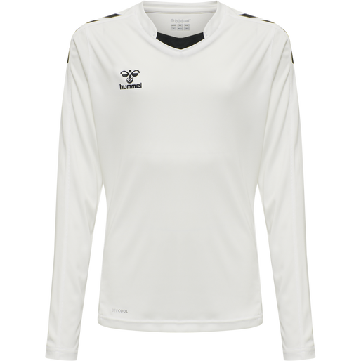 hmlCORE XK POLY JERSEY L/S KIDS, WHITE hmlCORE XK POLY JERSEY L/S KIDS, WHITE, packshot