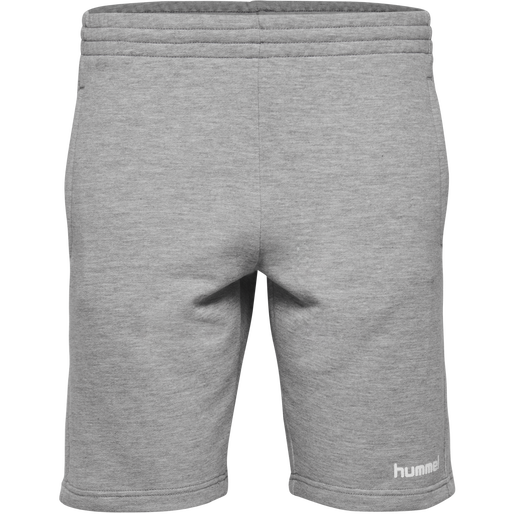 HMLGO COTTON BERMUDA SHORTS WOMAN, GREY MELANGE, packshot